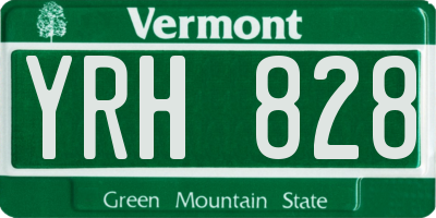 VT license plate YRH828