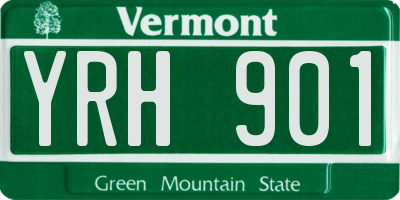 VT license plate YRH901