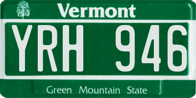 VT license plate YRH946