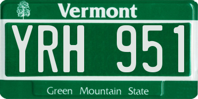 VT license plate YRH951