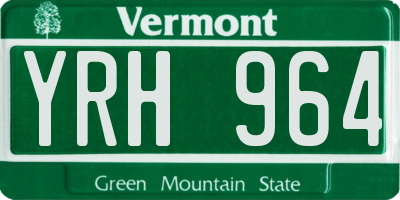 VT license plate YRH964