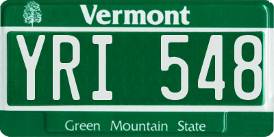 VT license plate YRI548