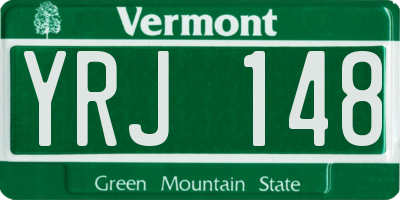 VT license plate YRJ148