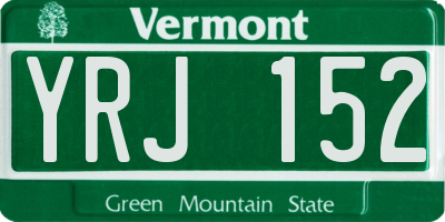 VT license plate YRJ152