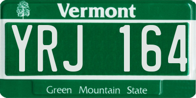 VT license plate YRJ164