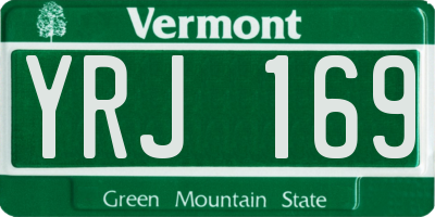 VT license plate YRJ169