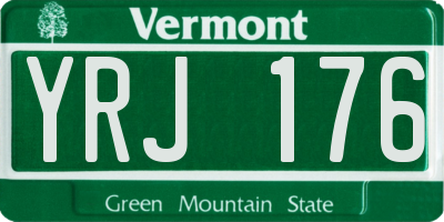 VT license plate YRJ176