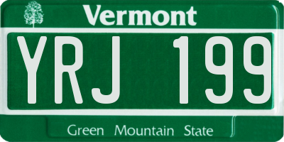 VT license plate YRJ199