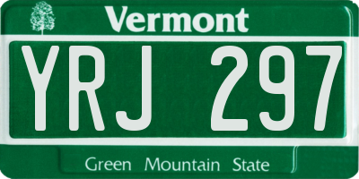 VT license plate YRJ297