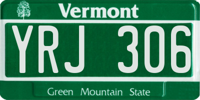 VT license plate YRJ306