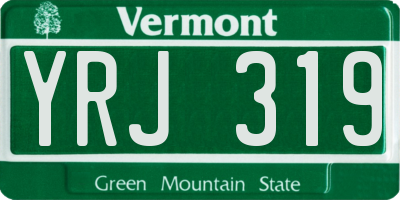 VT license plate YRJ319