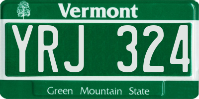 VT license plate YRJ324