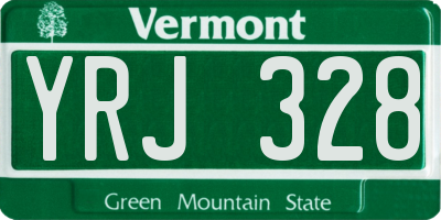 VT license plate YRJ328