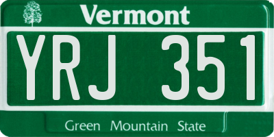 VT license plate YRJ351