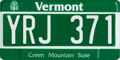 VT license plate YRJ371