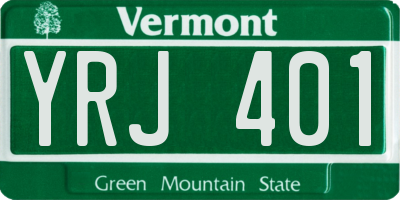VT license plate YRJ401