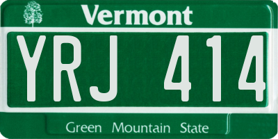 VT license plate YRJ414