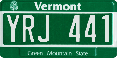 VT license plate YRJ441