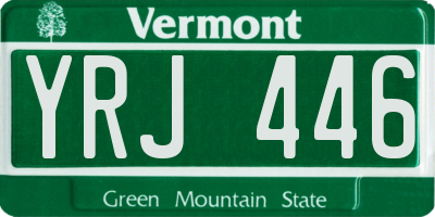 VT license plate YRJ446