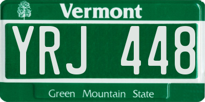 VT license plate YRJ448