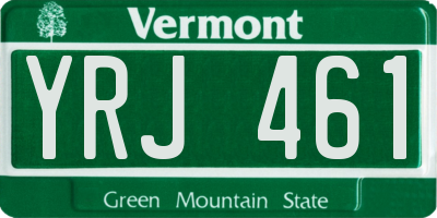 VT license plate YRJ461