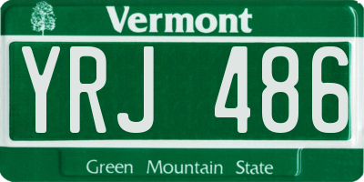 VT license plate YRJ486