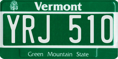 VT license plate YRJ510