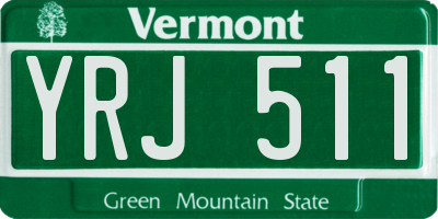 VT license plate YRJ511
