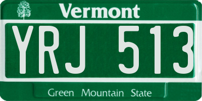 VT license plate YRJ513