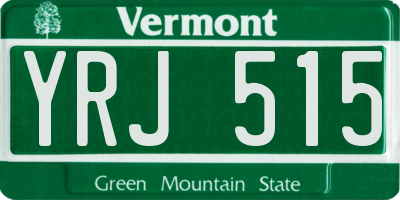 VT license plate YRJ515