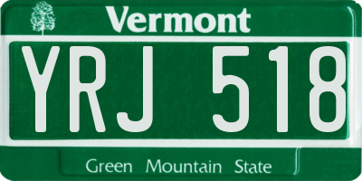 VT license plate YRJ518
