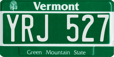 VT license plate YRJ527