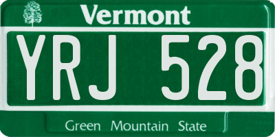 VT license plate YRJ528