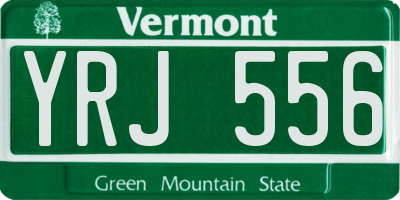 VT license plate YRJ556