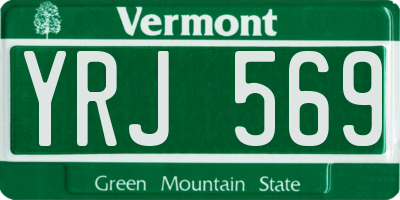 VT license plate YRJ569