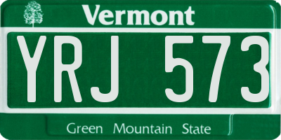 VT license plate YRJ573