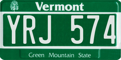 VT license plate YRJ574