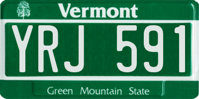 VT license plate YRJ591
