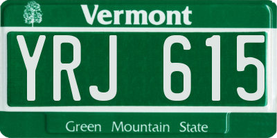 VT license plate YRJ615