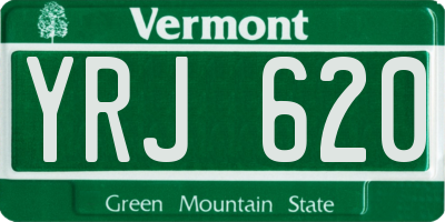 VT license plate YRJ620