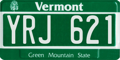 VT license plate YRJ621