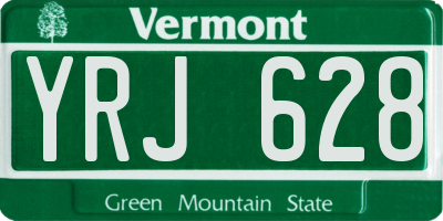VT license plate YRJ628
