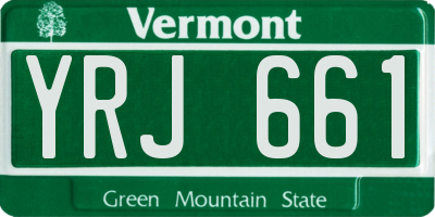 VT license plate YRJ661