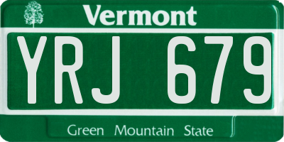VT license plate YRJ679