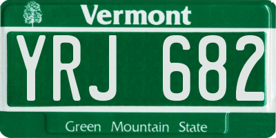 VT license plate YRJ682