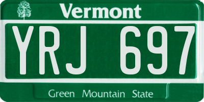 VT license plate YRJ697