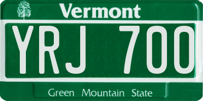 VT license plate YRJ700