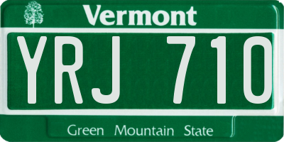 VT license plate YRJ710