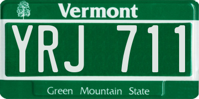 VT license plate YRJ711