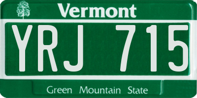 VT license plate YRJ715